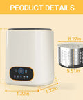 Portable Fully Automatic Washing Machine With LCD Touchscreen Auto Cycle One Click Operation No Sweat Cleanup For Dorms Apartments And RV Travel 9L Compact Washer dimensions with digital control panel and included drum.