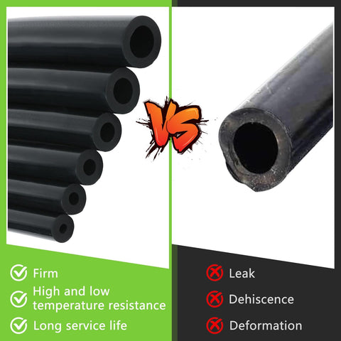 Silicone Vacuum Hose Kit For Cars, 6 Size Set Of 5 Ft Each With 1/8, 5/32, 3/16, 1/4, 5/16, 3/8 Inch IDs, durable tubes vs standard