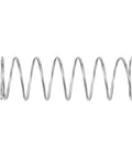Beefy Stainless Steel Heavy Duty Compression Spring 304, 18mm Outer Diameter, 1mm Wire, 50mm Free Length, silver tone side view