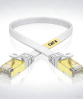 High Speed Cat 8 Ethernet Patch Cable 15 Ft For Gaming And Streaming, 40Gbps And 2000MHz Bandwidth, Slim Flat LAN