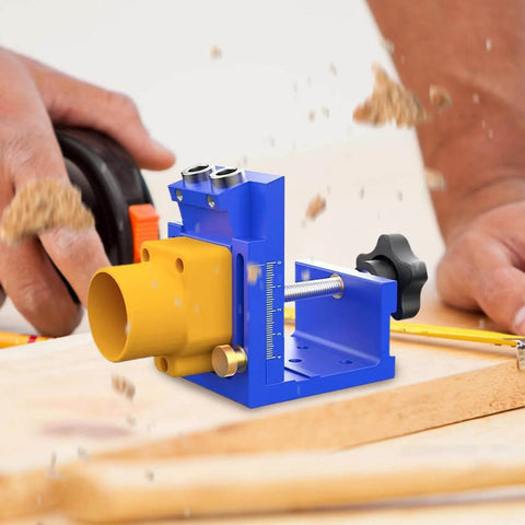 Pocket Hole Drill Guide Kit For Woodworking With Dust Collection Easy To Use Pocket Hole Jig For Cabinet Installations