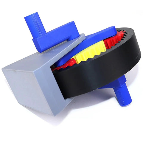 Hands On Assemblable Planetary Gear Model Kit For Demonstrating Gear Ratios, showcasing multicolored 3D printed gears.