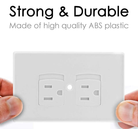 8 Pack Self Closing Electrical Outlet Covers For Easy Babyproofing Universal Wall Socket Plates With Automatic Sliding Caps