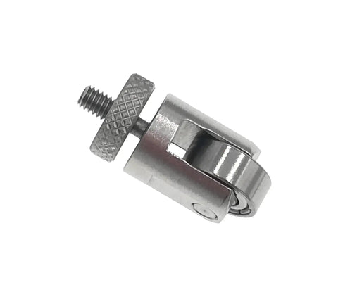 Dial Indicator Roller Contact Point For Depth Gauge, 10mm Diameter Wheel, 4-48 UNF Thread Shank, inch dial indicator accessory with metal roller