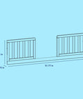 Diagram of Storkcraft Toddler Safety Guardrail Kit With Slats In Frosted Oat Finish, dimensions 51.77 x 14.25 x 0.75 inches