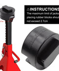Universal BMW/Mini jack adapter, black polyurethane slotted rubber jack pad for frame rails, 2-pack.