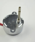 TYC-40 12V Synchronous Motor 5 RPM CW CCW with flat 35mm shaft and metal casing, ideal for fiber optic light projects.