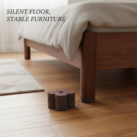 Round Polyester Furniture Floor Protectors And Leg Pads For Hardwood Floors 1.57 Inch Diameter Non Slip Glides under bed legs