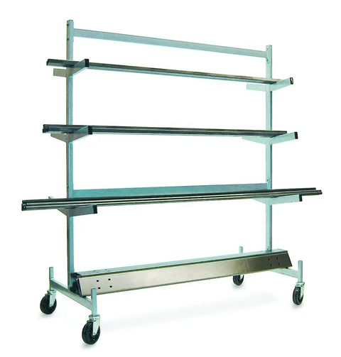 Heavy Duty Steel Pipe Storage Rack With Locking Brakes And Angled Arms Holds 1200 Lbs Securely This Kickass Cart Measures 63 Inches Long By 30 Inches Wide And Handles Long Loads Effortlessly On Any Job Site