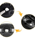 Roomba front wheel caster assembly (2pcs) for 500–900 series; shown installed, side, and close-up views.