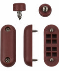 Brown Silicone Toilet Seat Bumpers Set Of 8 Replacement Cushions Non Slip Durable 6 Oblong And 2 Round Cones with screws
