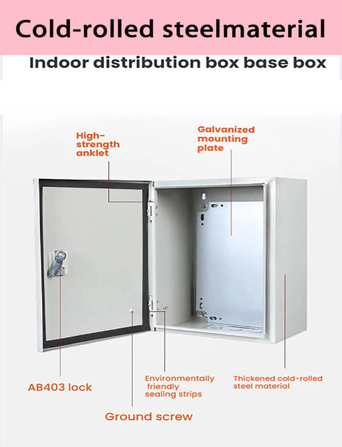 Indoor Outdoor Electrical Cabinet For Home And Industrial Monitoring Control Panel Enclosure Custom Empty Distribution Chest Weatherproof with cold-rolled steel, open view