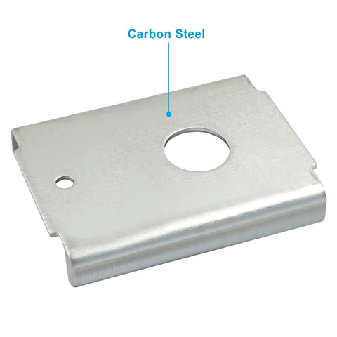 4 Pack Bi Fold Door Repair Brackets For DIY Fixes Silver Carbon Steel N7192 bracket showing material detail.