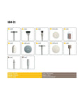 Nitty Gritty 20 Piece Rotary Tool Accessory Cleaning Kit With Rugged Case featuring various polishing wheels and brushes arranged in grid.