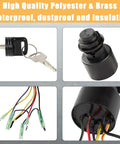 Boat Ignition Starter Switch With Keys Replacement 3 Position 6 Wire Plug And Play For Outboard Motors Control Box Marine