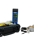 Super Handy Portable Handheld Metal Hardness Tester With Industrial DL Probe For Rebound Testing On Forged Steel and accessories in a portable case.