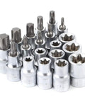 19 Piece Set 2 Inch Drive Star Hex Socket Bit Kit For Car Repair And Maintenance With Pro Grade Durable Steel Construction