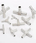 Stainless Steel Hose Tail Connectors 304 Grade Built Tough For Garden And Garage, 6mm To 12mm Fitment, T and Y Type Fittings