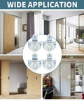4 Pieces Sliding Closet Door Rollers Set With Eight Screws For Top Hung Wardrobe Sliding Doors Hardware Includes Two Roller Types