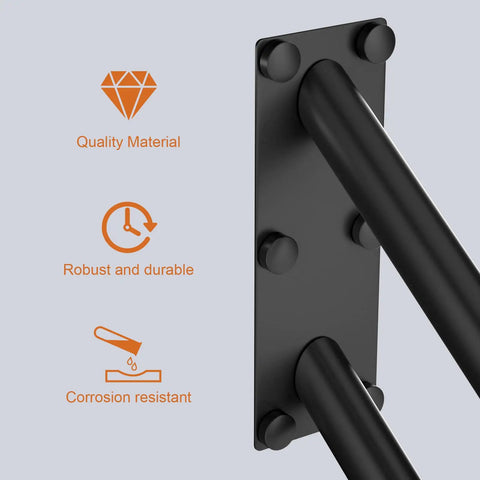 28 Inch Stainless Steel Hand Rail For One To Five Steps With 1.25 Inch Tube Oil Rubbed Black Wall Mounted Grab Bar detailed view