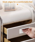 2 Pack Rectangular Recessed Concealed Door Handles 115mm Embedding Sliding Cabinet Pulls installed on drawer