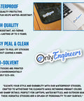 Engineers Sticker Pack 3 Pcs for laptops with waterproof, high-quality PVC and eco-solvent features.