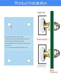 Product installation guide for Score These Bad Boy Shower Door Rollers Replacement Kit, showing rail and pulley details.