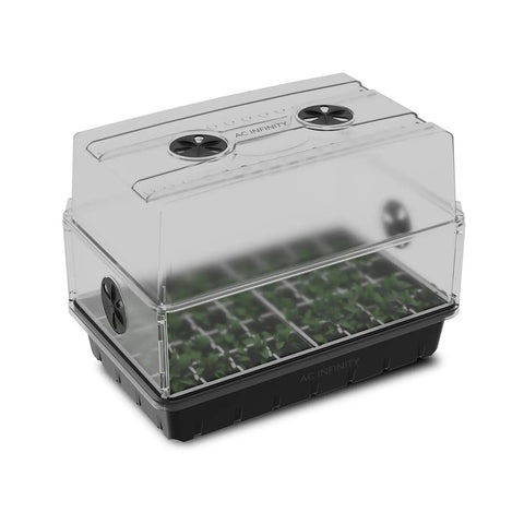 Heavy Duty Humidity Dome For Seed Starting And Cloning With 3mm Thick Clear Dome Vented Height Extensions Sturdy Drip Tray Kit
