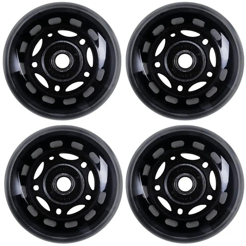 64mm Inline Skate Wheels 64x24mm Replacement With Bearings For Roller Hockey And Everyday Skating 4 Pack 85A High Rebound PU ABEC 9