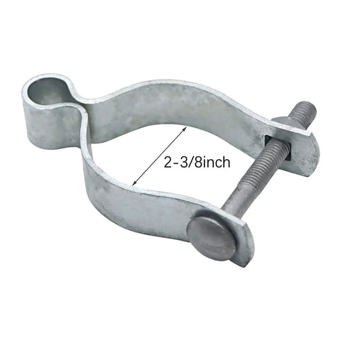 Two Pack Chain Link Fence Gate Post Hinge For Two And Three Eighths Inch OD Posts Galvanized Steel With Zinc Powder Coat