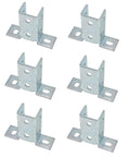 Eight Hole Wing Shape 90 Degree Connector Bracket For One Half Inch Bolt In One And Five Eighths Inch Strut Channel Six Pack