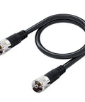 RG8X Coax Cable 2ft with PL-259 UHF Connectors, Low Loss 50 Ohm Ham Radio Antenna Cable for SWR Meter, CB Install