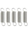 Five Piece Stainless Steel Extended Tension Spring Kit With Dual Hooks, Rust Resistant, Wire Diameter 0.047 In, Outer Diameter 0.39 In