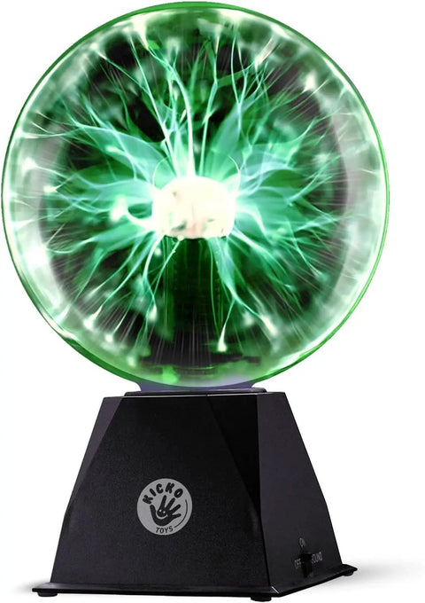 7 Inch Green Plasma Ball Touch Sensitive Nebula Thunder Lightning Globe Plug In For Parties Science Decor Props Lit Neon Glow Ball