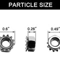 K-Lock Nuts With External Tooth Washer 10-32 Stainless Steel Kep Lock showing dimensions and corrosion-resistant features