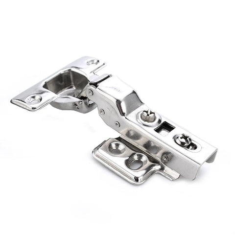 Stainless Steel Cabinet Door Hinges With Soft Close Damper Hydraulic Buffer For Full Overlay Cabinets And Furniture Hardware Easy Install Durable Kitchen Cupboard Upgrade, showing hinge detail