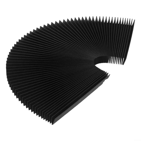 Flexible Accordion Bellows Cover For Milling Machines Oil And Dust Resistant Three Proof Cloth Shield Black Telescopic Rail Guard