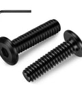 Heavy Duty Flat Head Socket Head Screws With Black Oxide Finish Solid Stainless Steel Furniture Bolts, 1/4-20 x 1-1/2 inch, 10 pcs.