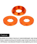 Orange Aluminum M5 Cone Cup Countersunk Washers With 5mm Hole And 12mm Outer Diameter 2.3mm Thick Gaskets For RC FPV Drones PC Mechanical Parts Pack Of 20