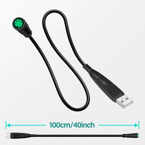 Ebike Programming Cable for BAFANG UART BBS01B BBS02B BBSHD Mid Drive Motors USB Cable to Tweak Settings and Unlock Full Throttle in PAS Levels 1 Through 9