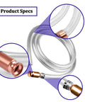 Heavy Duty Car Gas Siphon Hose Pump 5.9 Foot showing clear PVC hose and brass fittings for transferring fuel and oil.