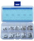 Top Shelf Phillips Pan Head Machine Screws Assortment Kit, 304 Stainless Steel Full Thread, 10 Sizes Including Size 0 To 80 And 0 To 90, 300 Piece Hardware Set For Tough Home Repairs And Weekend Crew Projects in clear storage box.