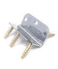 4 Pack One And A Half Inch Stripped Screw Hole Repair Kit for Doors and Hardware showing metal hinge and brass screws