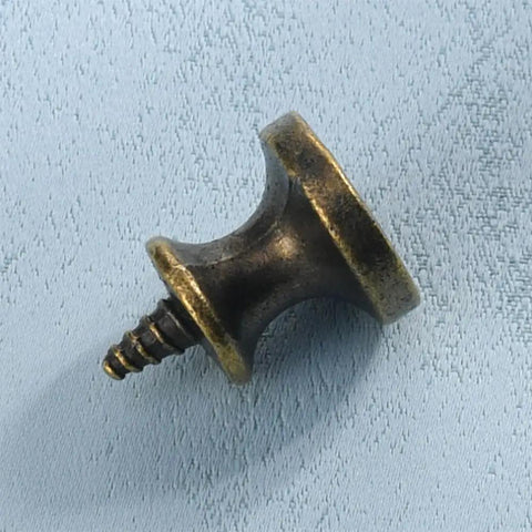 Slick 10 Piece Mini Drawer Knobs With Solid Antique Brass Finish And Hella Durable Rustproof Metal Hardware For Sweet Cabinet Makeovers Including No Sweat Self Tapping Screws For Quick DIY Swaps