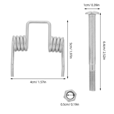 Super Sturdy Folding Wagon Handle Torsion Spring Replacement Kit With Mounting Screw And Nut For Collapsible Beach Cart Plus Camping Gear Accessories, 5cm spring