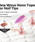 Aurora Pink Magnetic Nail Stand Set For Press On Nails With 10 Chess Shaped Magnetic Holders Anti Slip Metal Base And 200 Double Sided Adhesive Tabs Acrylic Nail Tips Display For Pro Grade DIY Salon And Practice close-up