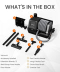 Grandstorm Retractable Wall Mounted Wet Dry Vacuum Cleaner With 30 Ft Hose And 6 Nozzles For Car Detailing parts layout