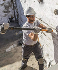 Worker using IsoCore 16 Lb Sledge Hammer For Demolition And Driving With Shock Reduction 24 Inch Pro Grade Beast Heavy Duty Tool