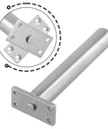 Concealed Tubular Door Closer With Soft Closing Spring For Internal Fire Rated Doors Chrome Finish, silver non-handed design