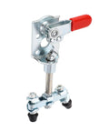 Quick Release Push Pull Toggle Clamp Beefy 40kg Capacity Stainless Steel Heavy Duty Industrial Grade Fastener For Welding Jig Fixture CNC Machine Automotive Applications With Comfortable Grip Handle And Rock Solid Hold, red handle